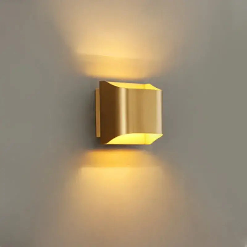 Contemporary copper brass wall sconce for living room