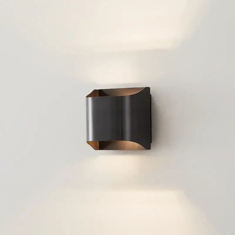 Contemporary copper brass wall sconce for living room
