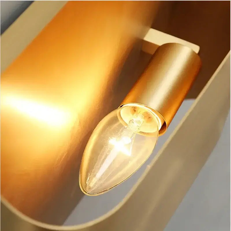 Contemporary copper brass wall sconce for living room