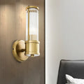Contemporary gold crystal wall sconce light fixture for living room