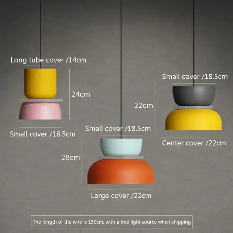 Contemporary led lustre pendant lamp – living room colorful lighting