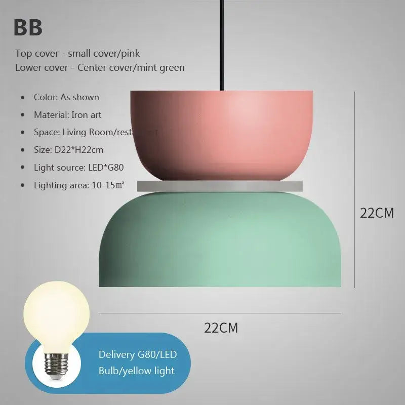 Contemporary led lustre pendant lamp – living room colorful lighting