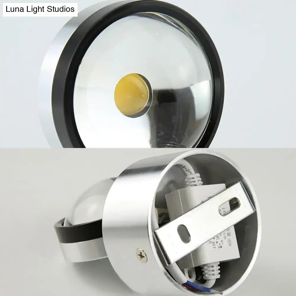 Contemporary silver & black led wall lamp dining room 110v-240v