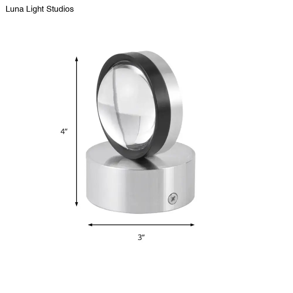 Contemporary silver & black led wall lamp dining room 110v-240v