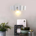 Contemporary white ceramic petal wall lamp bedroom glass round wall