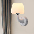 Contemporary white opal glass wall light bedroom sconce light fixture