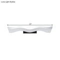 Contemporary white wave led wall mounted light bathroom sconce