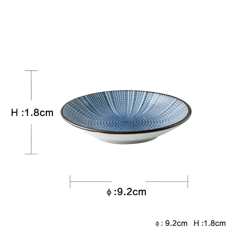 Crackle glaze blue ceramic dinner plate set dining room tableware