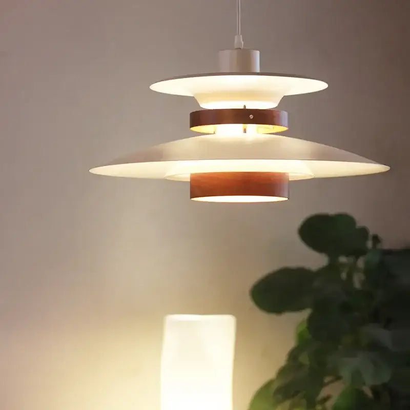 Cream and amber umbrella shape pendant light living room chandelier