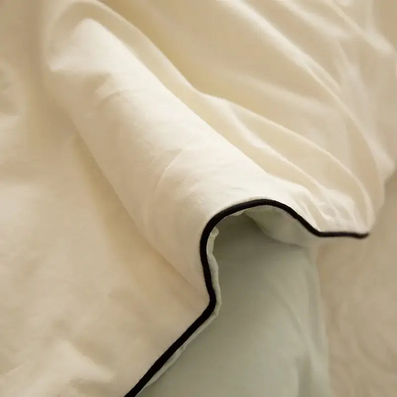 Cream and black ice cream cool feel summer quilt bedroom set