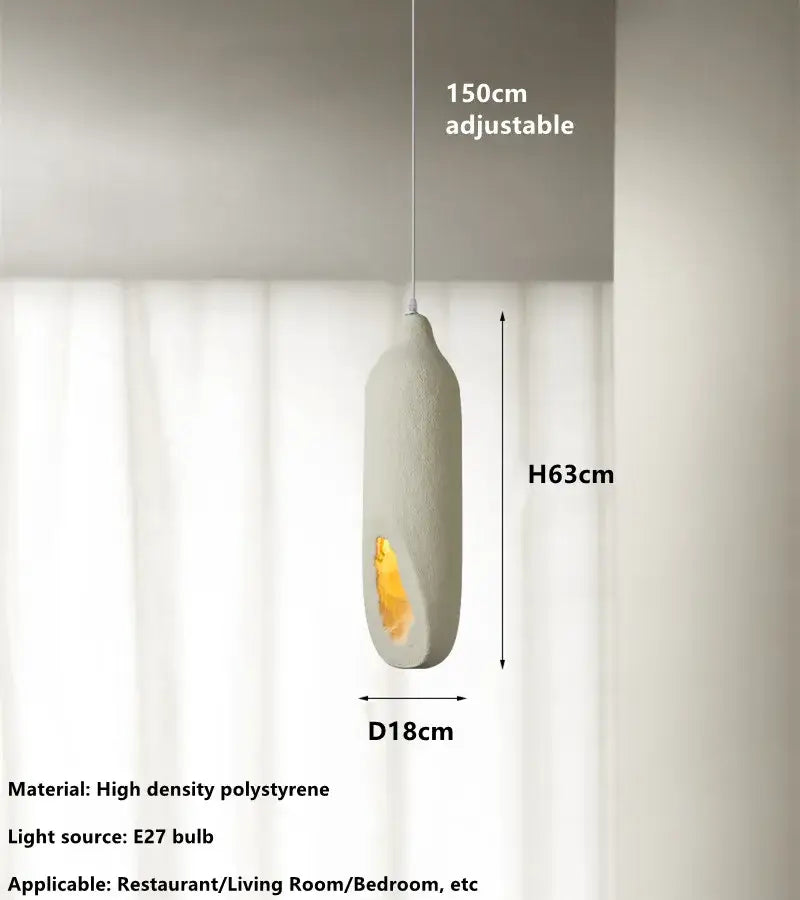 Cream ceramic pendant light decorbites cement handmade living room