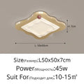 Cream cloud led ceiling light with red accent bedroom decor