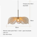 Cream fabric flower chandelier dining room floral pendant light