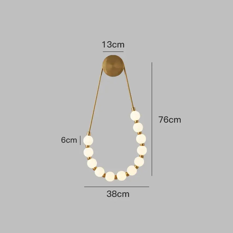 Cream italian style gold globe wall lamp bedroom sconce