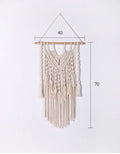 Cream & lavender macrame wall hanging living room cotton tapestry