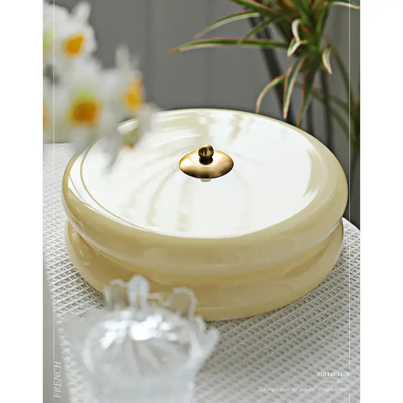 Cream medieval glass ceiling lamp for living room