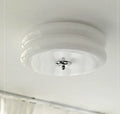 Cream medieval glass ceiling lamp for living room
