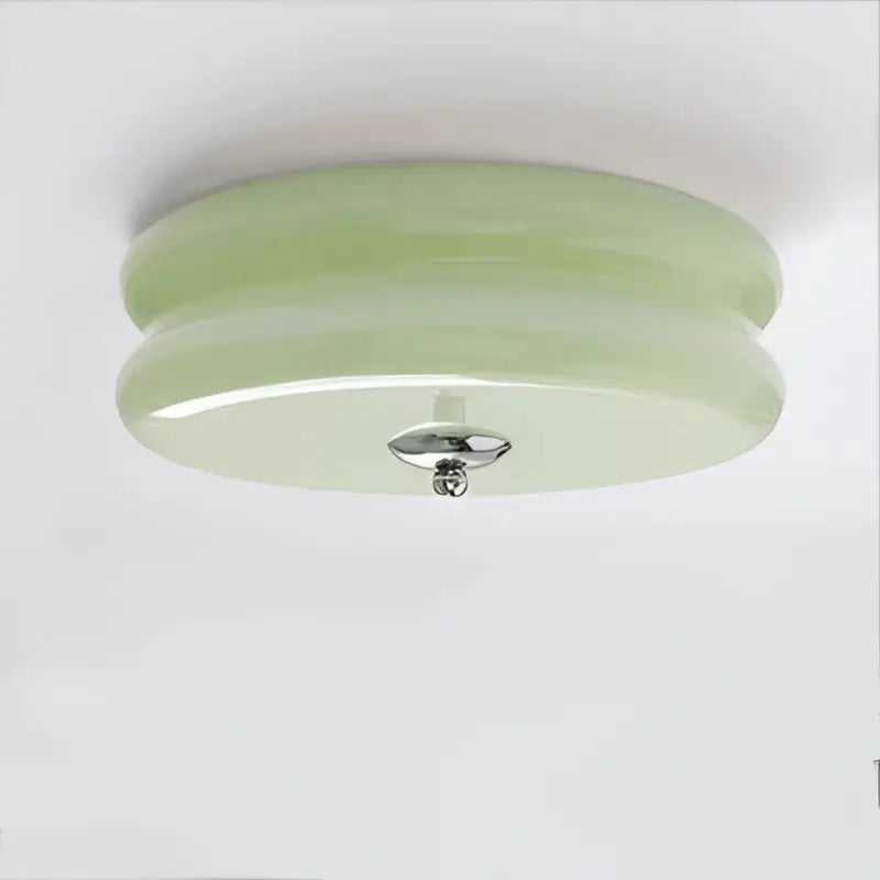 Cream medieval glass ceiling lamp for living room