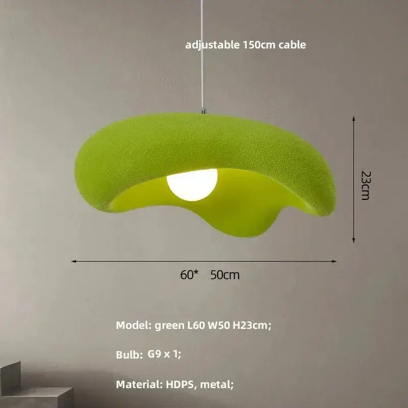 Creamy style pendant light off white cloud lamp for dining room