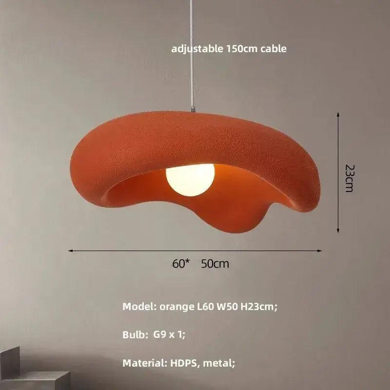 Creamy style pendant light off white cloud lamp for dining room