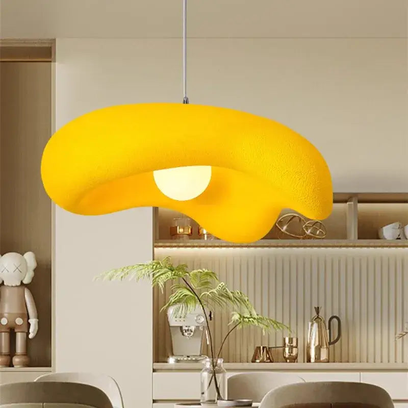 Creamy style pendant light off white cloud lamp for dining room