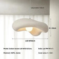 Creamy style pendant light off white cloud lamp for dining room
