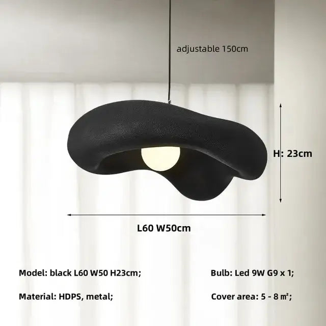 Creamy style pendant light off white cloud lamp for dining room
