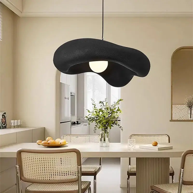 Creamy style pendant light off white cloud lamp for dining room