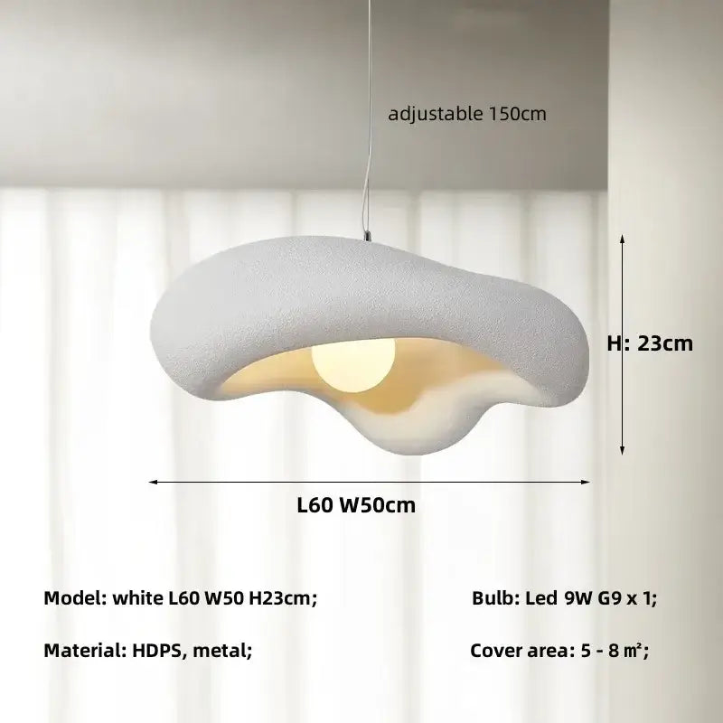 Creamy style resin cloud pendant light dining room & kitchen island