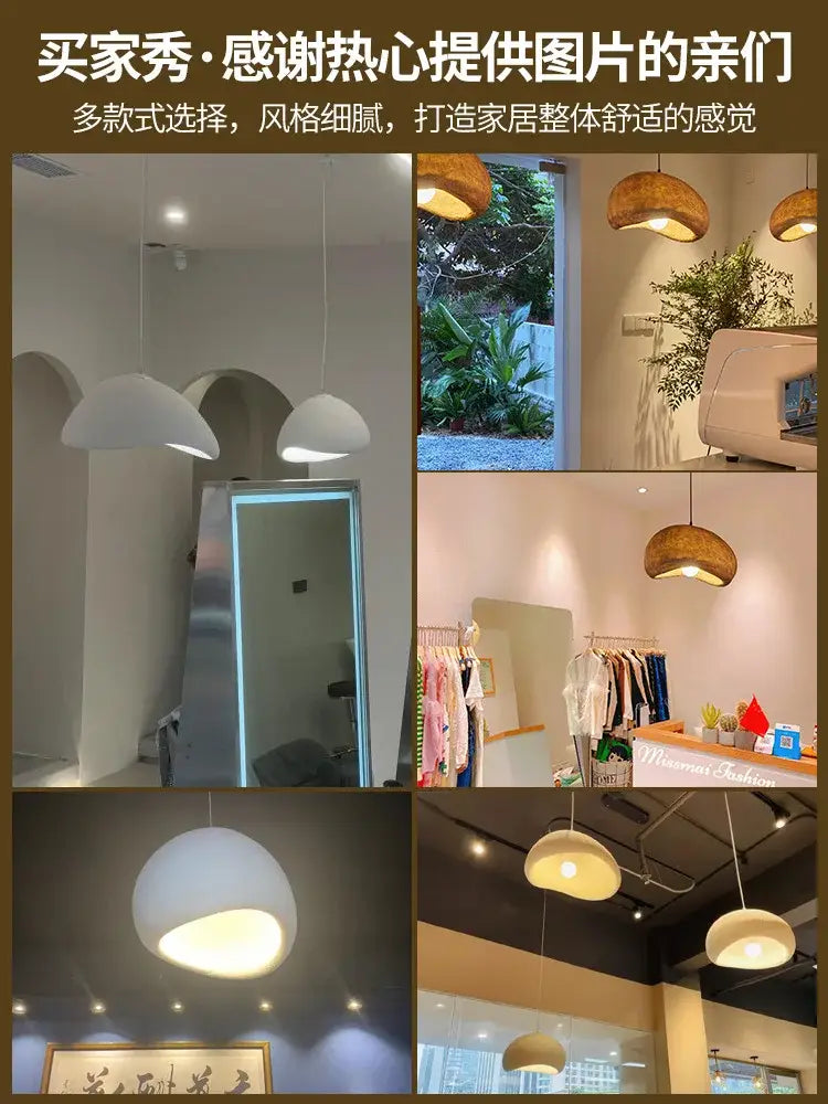 Creamy style wabi sabi pendant light for stairs and living room