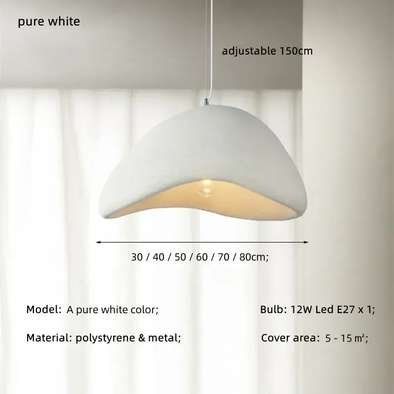 Creamy style wabi sabi pendant light for stairs and living room