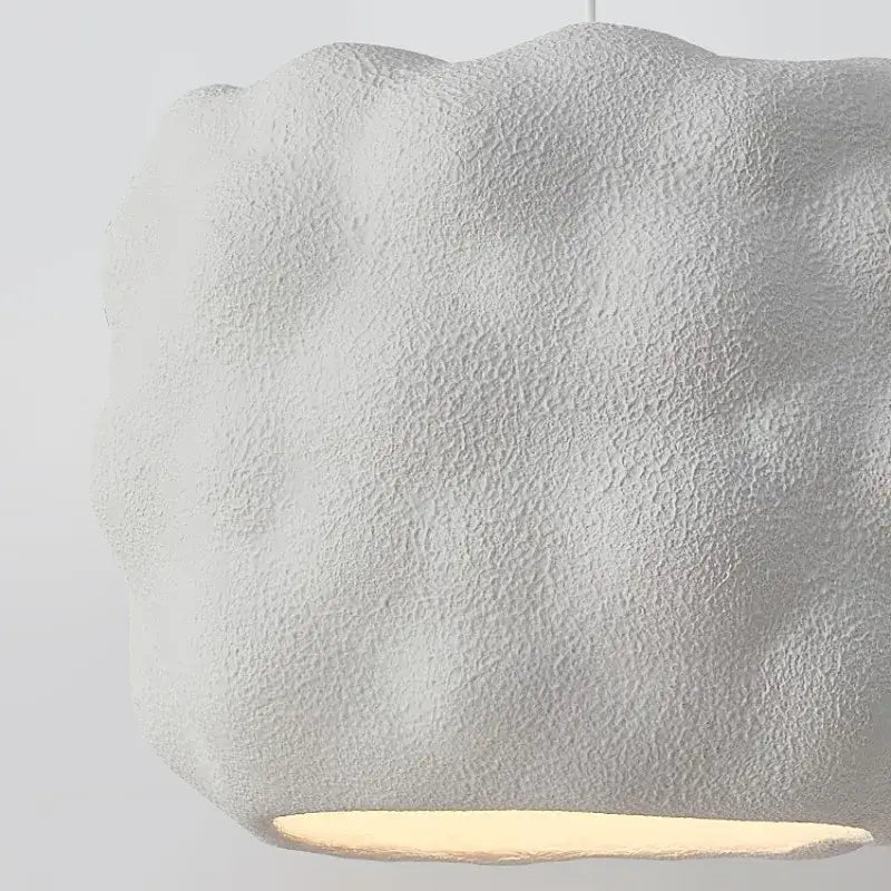 Creamy style white cloud pendant lights bedroom textures ceiling lamp
