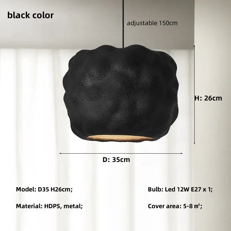 Creamy style white cloud pendant lights bedroom textures ceiling lamp