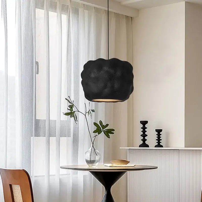 Creamy style white cloud pendant lights bedroom textures ceiling lamp
