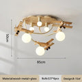Creative airplane led wooden plane chandelier for boys bedroom