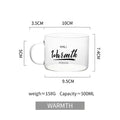 Creative alphabet glass juice cup with gold inscription kitchen mug