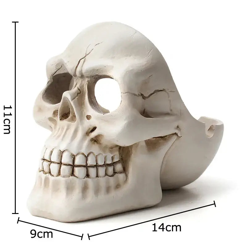 Creative black & off-white skull ashtray living room smoking gift