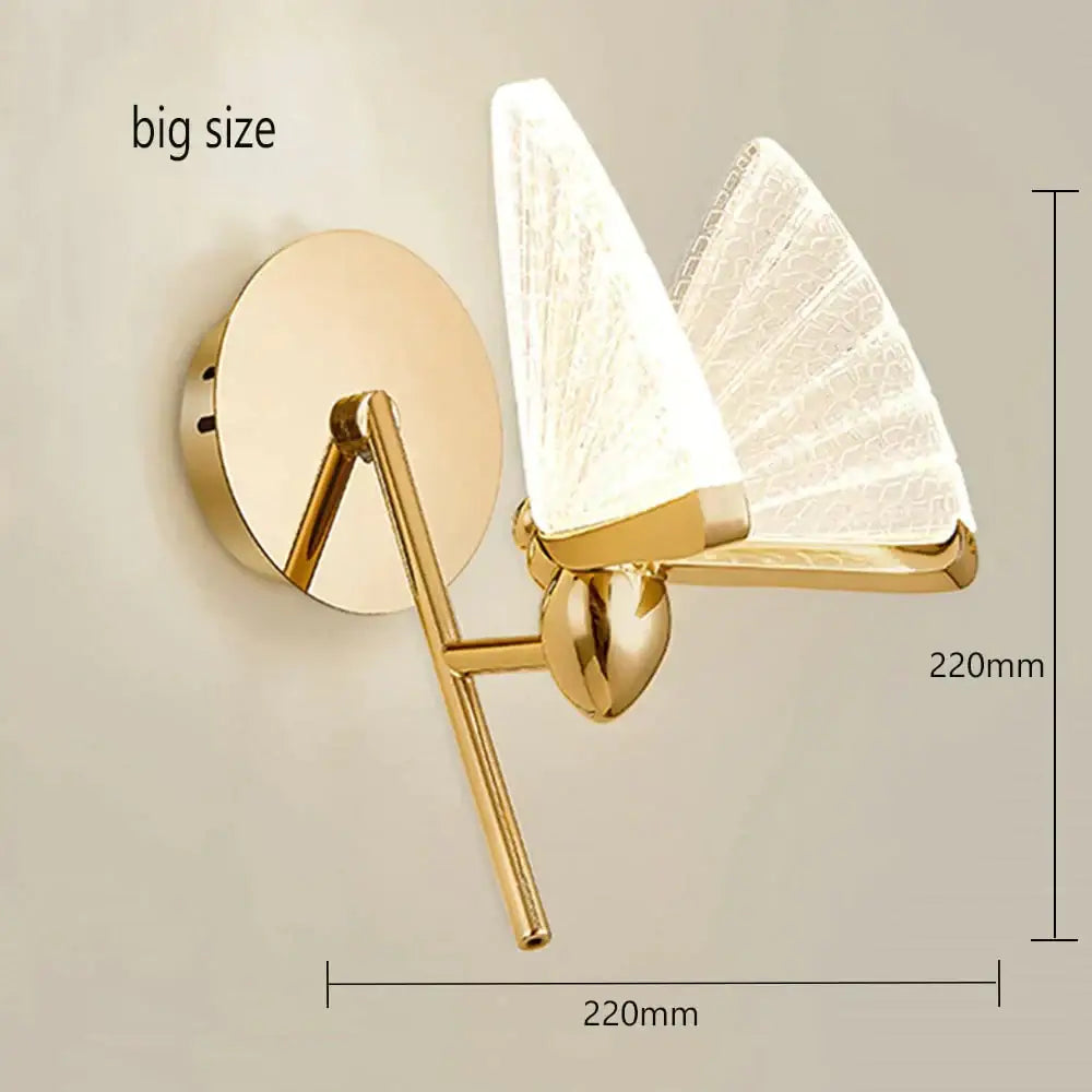Creative colorful butterfly led wall lamp bedroom woven glass sconce
