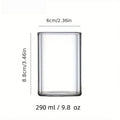 Creative square glass gold rim cold drink cup kitchen glassware
