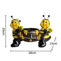Creative yellow & black bee resin vase living room plant pot