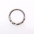 316L Stainless Steel Uneven Look Surface Seamless Ring / Septum Ring