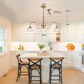 Crystal brass glass pendant chandelier for kitchen