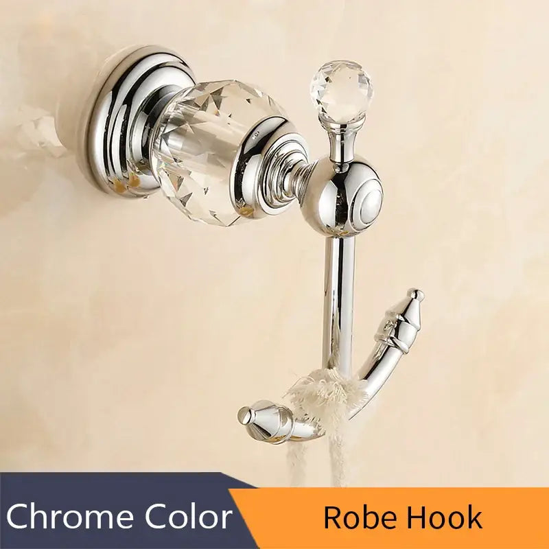 Crystal brass gold toilet paper holder bathroom accessory