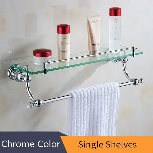 Crystal brass gold toilet paper holder bathroom accessory