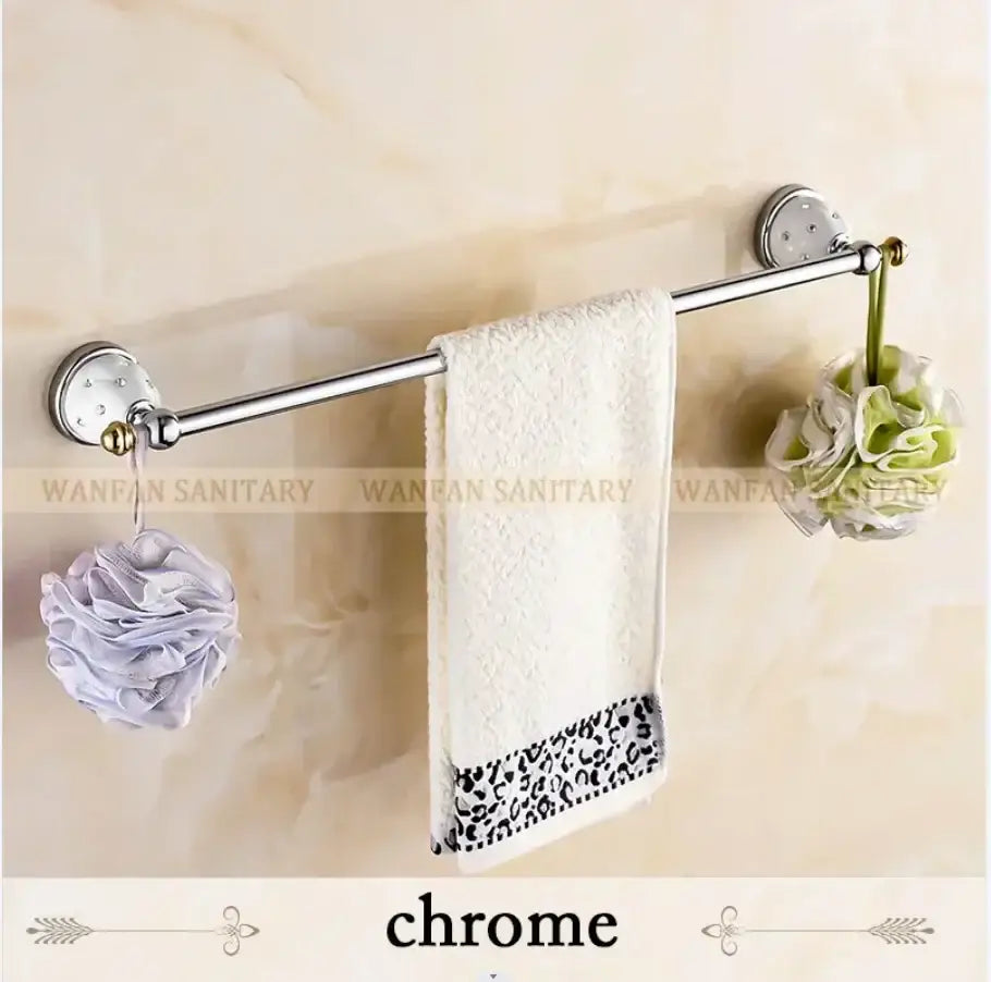 Crystal brass gold toilet paper holder bathroom accessory