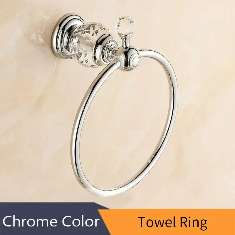 Crystal brass gold toilet paper holder bathroom accessory