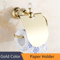 Crystal brass gold toilet paper holder bathroom accessory
