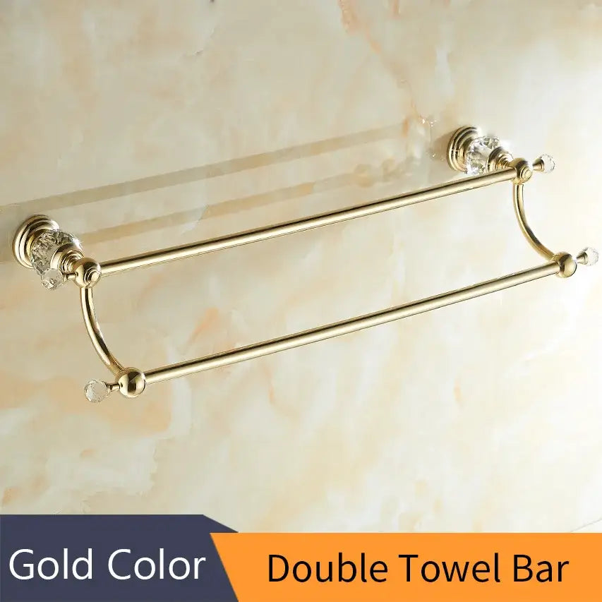 Crystal brass gold toilet paper holder bathroom accessory