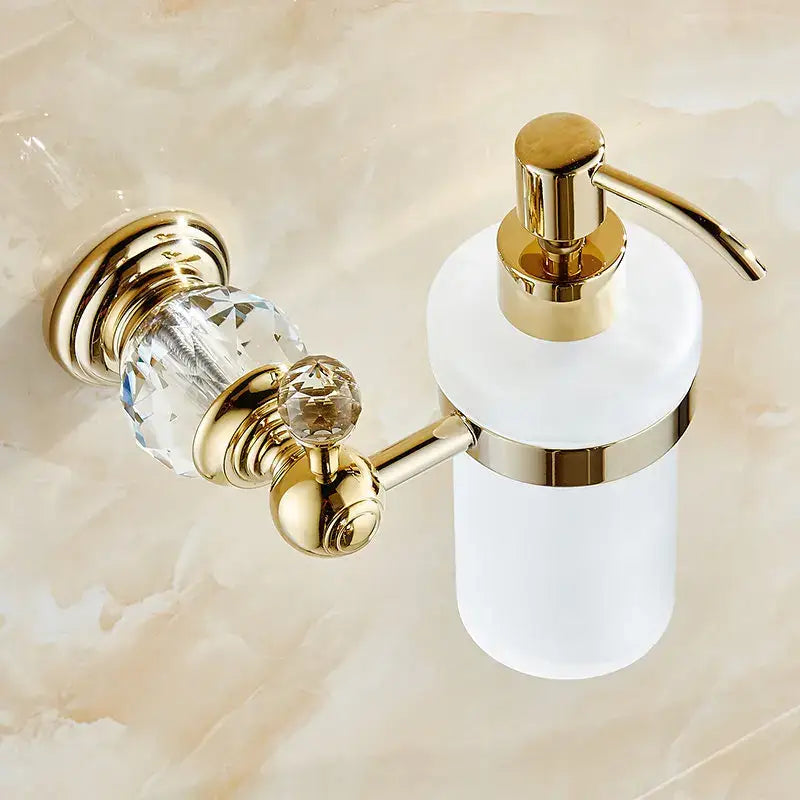 Crystal brass gold toilet paper holder bathroom accessory