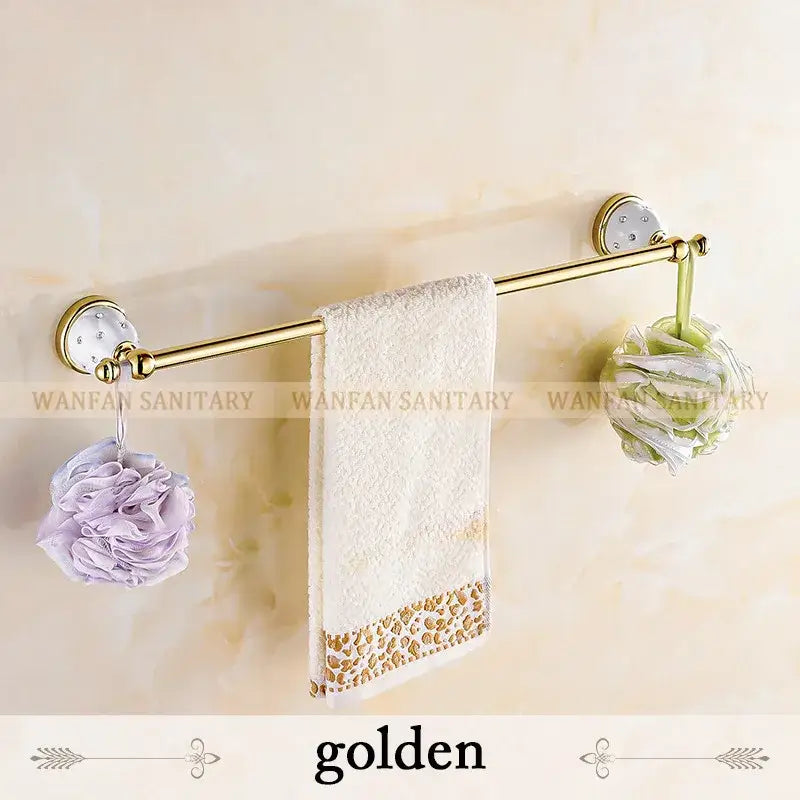 Crystal brass gold toilet paper holder bathroom accessory